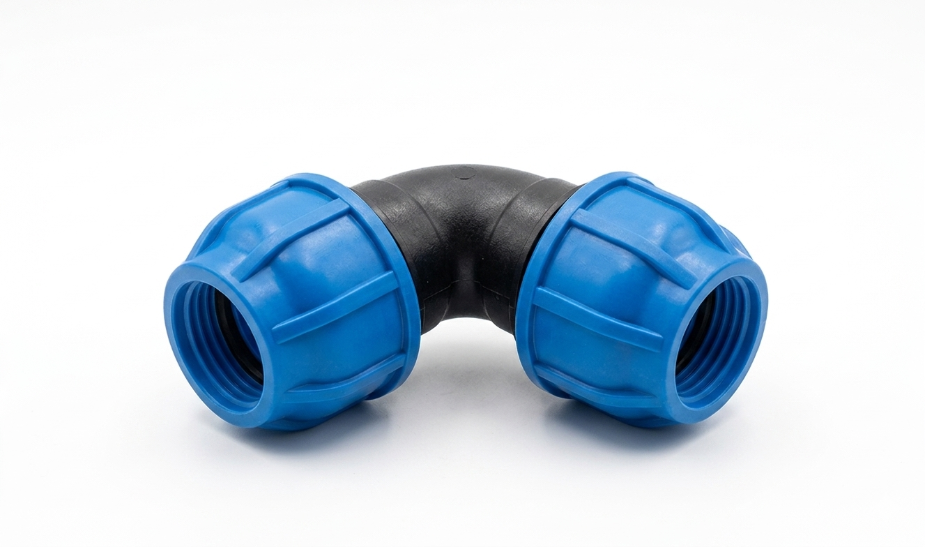 32mm HDPE Compression Elbow 90°